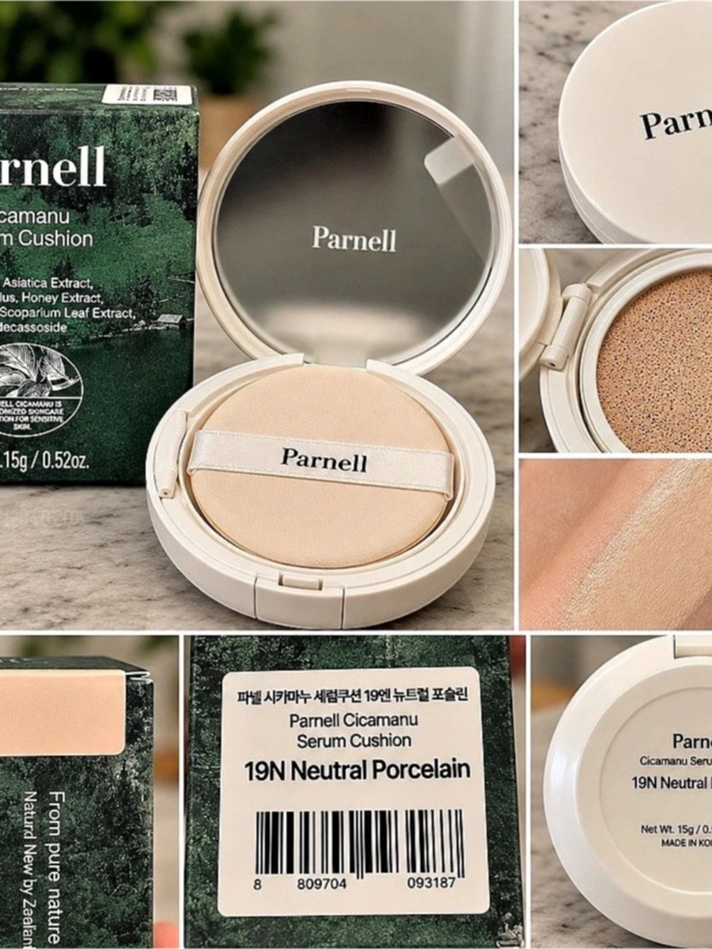 Parnell Cicamanu Serum Cushion 19N Neutral Porcelain Foundation